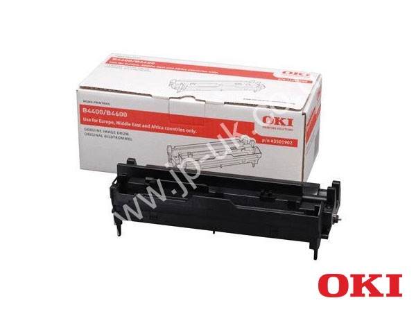 Genuine OKI 43501902 Black Image Drum Unit to fit B4600N Mono Laser Printer