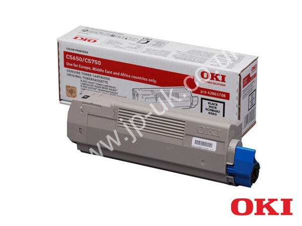 Genuine OKI 43865708 Black Toner Cartridge to fit Toner Cartridges Colour Laser Printer