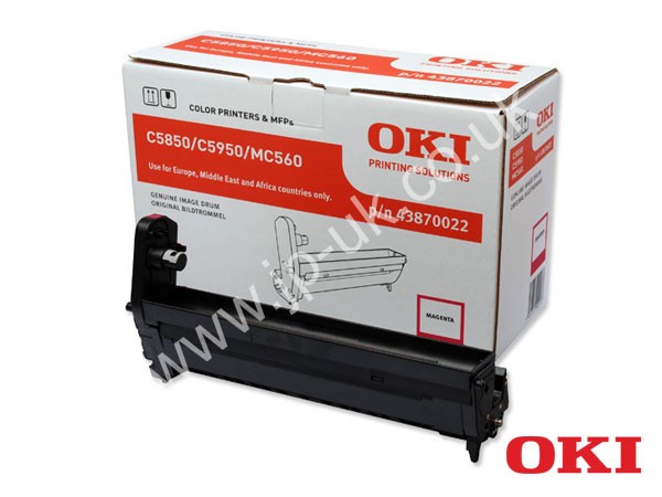 Genuine OKI 43870022 Magenta Image Drum to fit C5850N Colour Laser Printer