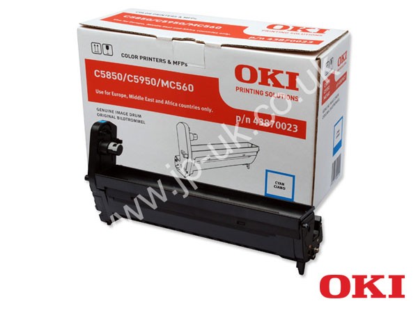 Genuine OKI 43870023 Cyan Image Drum to fit C5950CDTN Colour Laser Printer