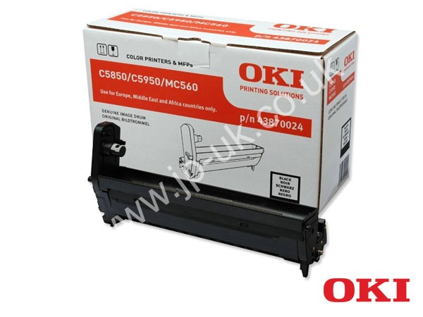 Genuine OKI 43870024 Black Image Drum to fit C5850N Colour Laser Printer
