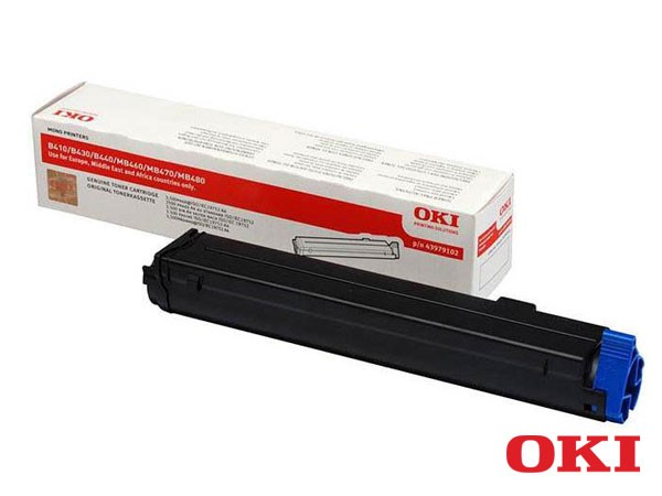 Genuine OKI 43979102 Black Toner Cartridge to fit Mono Laser Mono Laser Printer