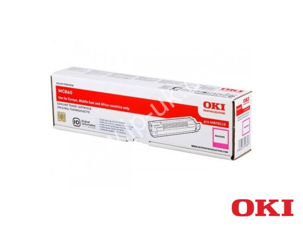 Genuine OKI 44059210 Magenta Toner Cartridge to fit MC860CDTN Colour Laser Printer