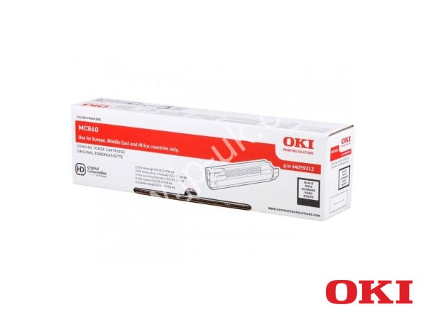 Genuine OKI 44059212 Black Toner Cartridge to fit MC860 Colour Laser Printer