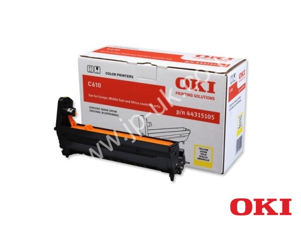 Genuine OKI 44315105 Yellow Image Drum to fit C610DTN Colour Laser Printer