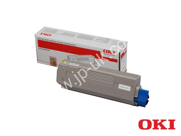 Genuine OKI 44315305 Yellow Toner Cartridge to fit C610DTN Colour Laser Printer