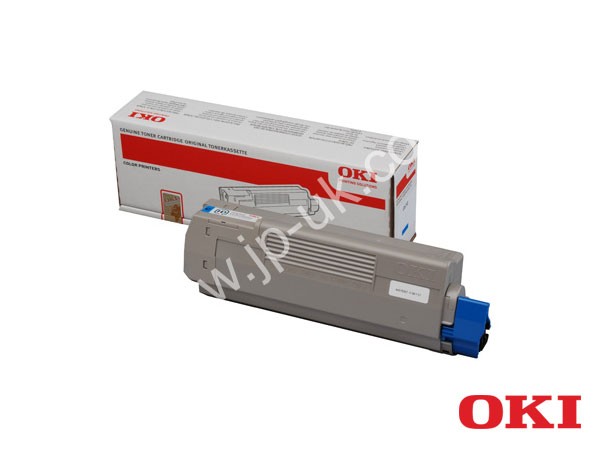 Genuine OKI 44315307 Cyan Toner Cartridge to fit C610 Colour Laser Printer