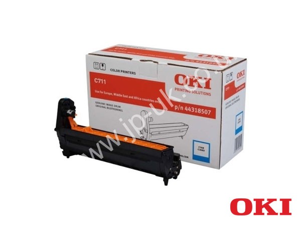 Genuine OKI 44318507 Cyan Image Drum to fit Toner Cartridges Colour Laser Printer
