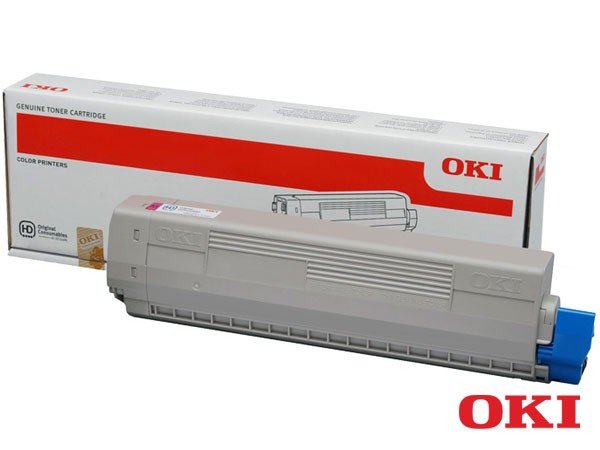 Genuine OKI 44643002 Magenta Toner Cartridge to fit C821 Colour Laser Printer