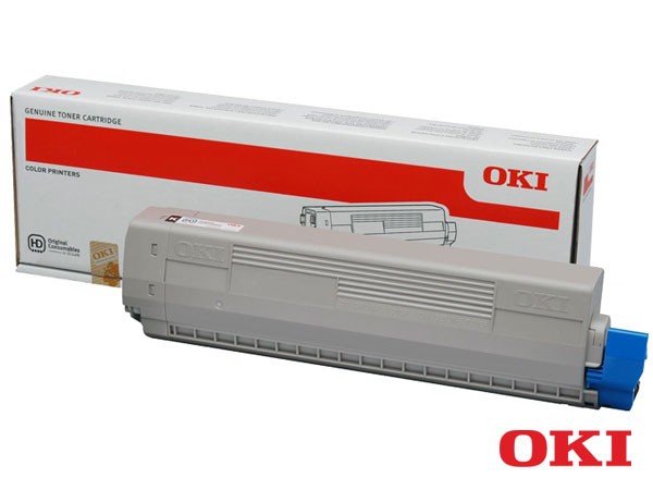 Genuine OKI 44643004 Black Toner Cartridge to fit C821N Colour Laser Printer