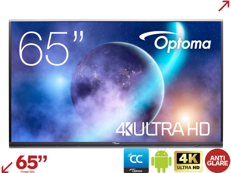 Optoma 5652RK+ 65” 4K Creative Touch 5 Education Interactive Display with Android