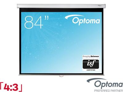 Optoma Manual 4:3 Ratio 171 x 128cm Manual Pull Down Projector Screen - DS-3084PWC