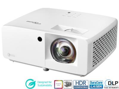 Optoma GT2100HDR Projector - 4200 Lumens, 16:9 Full HD 1080p HDR, 0.496:1 Throw Ratio - Short Throw Laser Lamp-Free Eco-Friendly Ultra-Compact