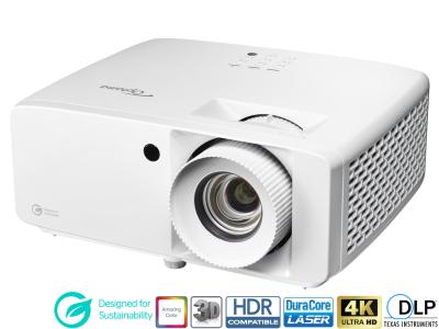 Optoma ZK450 Projector - 4200 Lumens, 16:9 4K UHD HDR, 1.4-2.24:1 Throw Ratio - Laser Lamp-Free Eco-Friendly Ultra-Compact