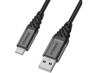 Otterbox 78-52665 2m USB-C to USB-A Premium Braided Cable - Black