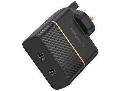 Otterbox 50W Dual USB-C Fast Charge Wall Charger - Black - 78-52714