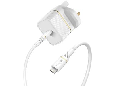 Otterbox 20W USB-C Fast Charge Wall Charger + 1m Lightning Cable - White - 78-80482