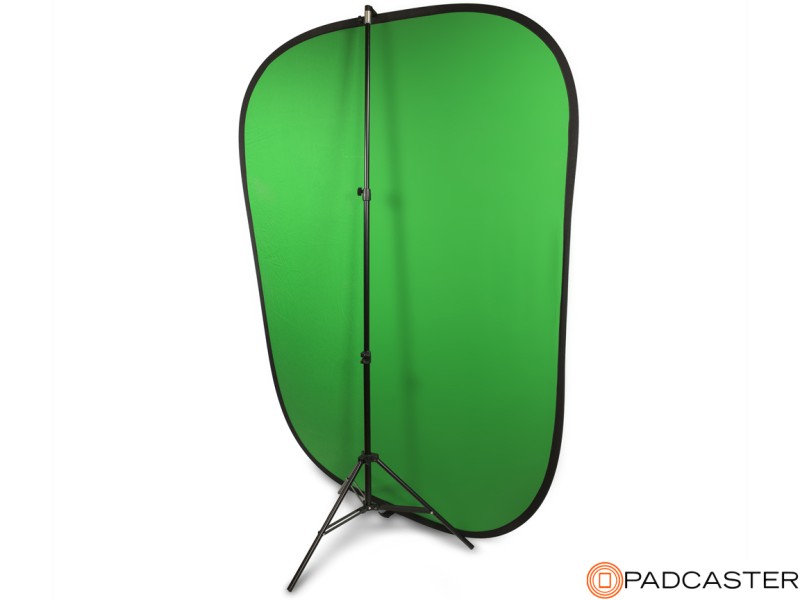 Padcaster 150 x 210cm Pop-Up Green Screen Portable Tripod Screen - PCGREENSCREENKIT