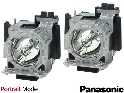 Genuine Panasonic ET-LAD320PW Portrait Dual Pack Projector Lamp to fit Panasonic Projector