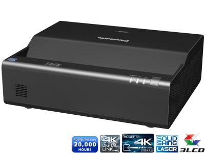 Panasonic PT-CMZ50 Black Projector - 5200 Lumens, 16:10 WUXGA, 0.235:1 Throw Ratio - Laser Lamp-Free Ultra Short Throw