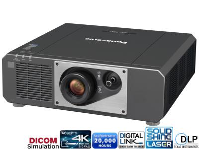 Panasonic PT-FRZ60B Black Projector - 6000 Lumens, 16:10 WUXGA, 1.46-2.94:1 Throw Ratio - Laser Lamp-Free Installation