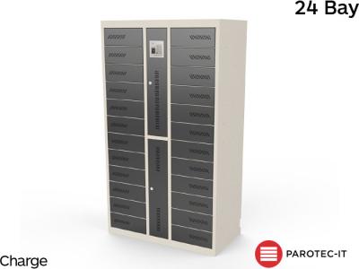 Parotec-IT L24 Secure Floor Standing Charging Locker - 24 Bays for iPads, Chromebooks & Laptops