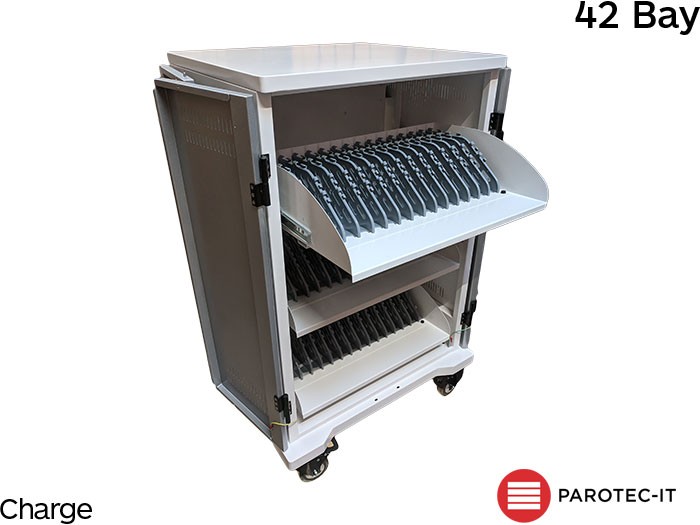 Parotec-IT P-TEC T42V 42 Bay iPad/Tablet/Chromebook/Laptop Secure Store & Charge Trolley