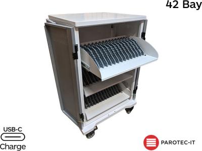 Parotec-IT P-TEC T42V-USB-C 42 Bay USB-C iPad, Tablet and Laptop Secure Store & Charge Trolley