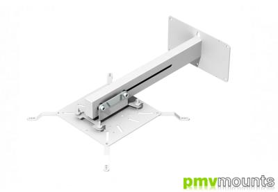 PMVMounts SVPMST0002 Universal 0.5m Ultra Short Throw Projector Wall Mount for Projectors up to 25kg - White