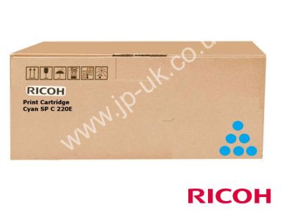 Genuine Ricoh 407544 Cyan Toner Cartridge to fit Ricoh Colour Laser Printer 