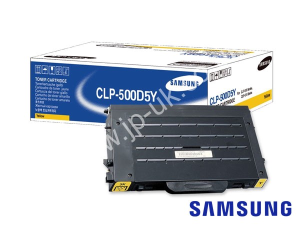 Genuine Samsung CLP-500D5Y Yellow Toner Cartridge to fit Colour Laser CLP-550N Printer