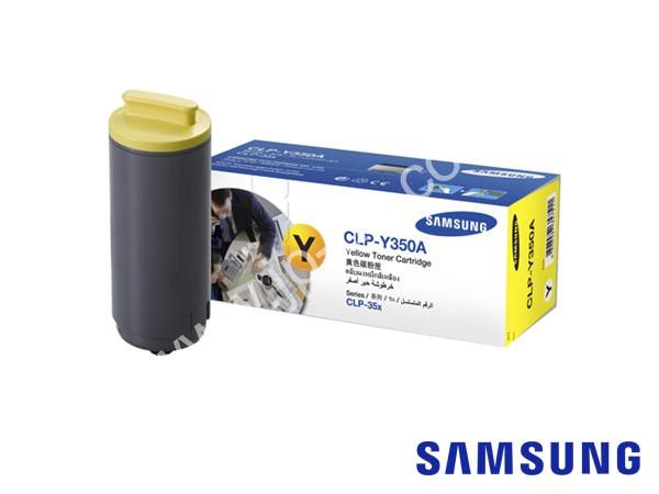 Genuine Samsung CLP-Y350A Yellow Toner Cartridge to fit Colour Laser CLP-350 Printer
