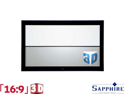Sapphire 16:9 Ratio 221.4 x 124.5cm Motorised Fixed Frame 2D and 3D Projector Screen - SFSC220-2D3D
