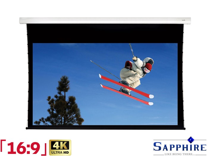 Sapphire 16:9 Ratio 301 x 169.3cm Electric Projector Screen - SETTS300WSF-AW - Tab-Tensioned