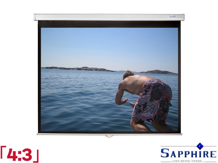 Sapphire 4:3 Ratio 234 x 175.5cm Manual Projector Screen - SWS240BV
