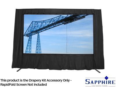 Sapphire Black Drapery Kit for SFFS203FR-WSF or SFFS203RP-WSF Projection Screens - SFFS203WSFDrapekit-Black