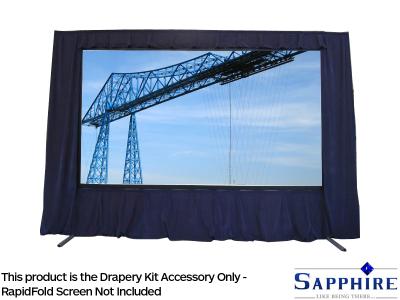 Sapphire Blue Drapery Kit for SFFS203FR or SFFS203RP Projection Screens - SFFS203Drapekit-Blue