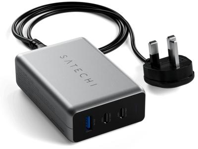 Satechi 100W Dual USB-C PD Compact GaN Wall Charger - Space Grey - ST-TC100GM-UK