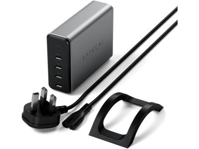 Satechi 165W USB-C 4-Port PD GaN Wall Charger - Space Grey - ST-UC165GM-UK