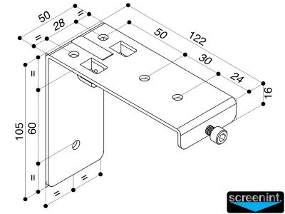 Screen International Additional Wall/Ceiling Bracket for Compact and Major Screens - SSB