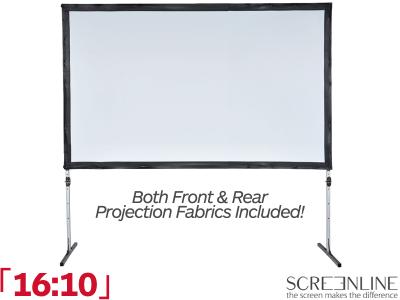 Screenline Mekano 16:10 Ratio 250 x 156cm Folding Frame Screen - MEK250-1610 - Front & Rear Projection