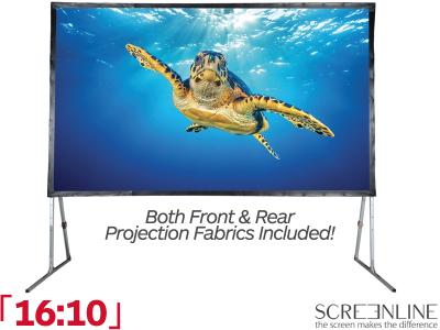 Screenline Mekano 16:10 Ratio 350 x 219cm Folding Frame Screen - MEK350-1610 - Front & Rear Projection