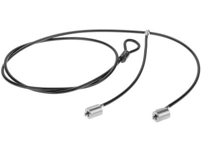 Ultima Security USTH20B Dual Head 6mm Security Cable Locks - 1.5m Length Black - Dual Keyed