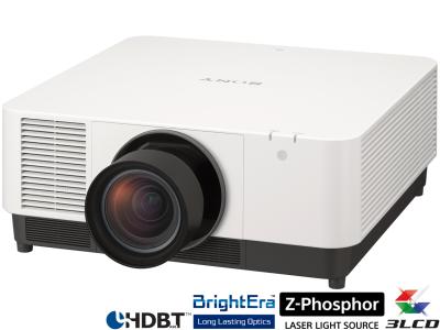 Sony VPL-FHZ131 White Projector - 13000 Lumens, 16:10 WUXGA, 1.30-1.96:1 Throw Ratio - Laser Lamp-Free Installation - Standard Lens