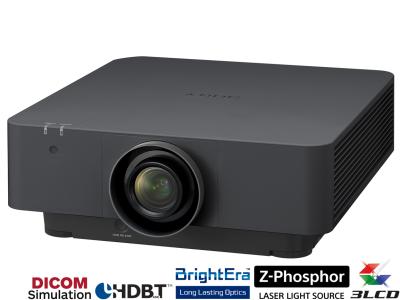 Sony VPL-FHZ80/B Black Projector - 6000 Lumens, 16:10 WUXGA, 1.39-2.23:1 Throw Ratio - Laser Lamp-Free Installation - Standard Lens