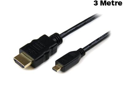 StarTech 3 Metre HDMI to Micro HDMI Cable - HDADMM3M 