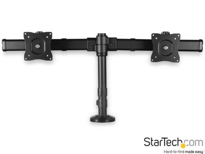 StarTech ARMBARDUOG Dual-Monitor Desktop Mount - Black - for 13" - 27" Screens up to 8kg