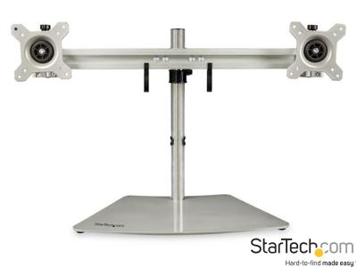 StarTech ARMDUOSS Dual-Monitor Desktop Stand - Silver - for Screens up to 24" and below 8kg