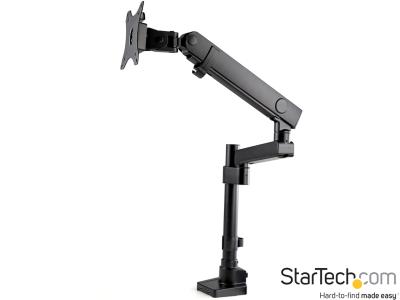 StarTech ARMPIVOT2USB3 Single-Monitor Arm Desktop Pole Mount with 2x USB 3.0 Ports - Black - for Screens up to 32" and below 8kg
