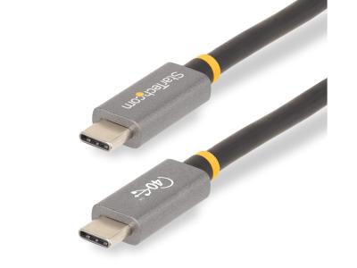 StarTech CC1M-40G-USB-CABLE 1m USB-C to USB-C USB4 Cable - Black